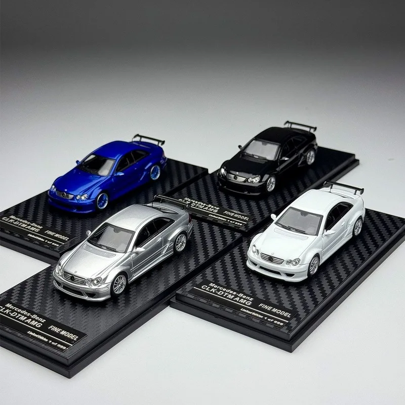 Коллекционная модель автомобиля Mercedes-Benz AMG CLK DTM в масштабе 1/64, литая под давлением, из сплава, имитация, игрушка-подарок для мальчиков # пийтии