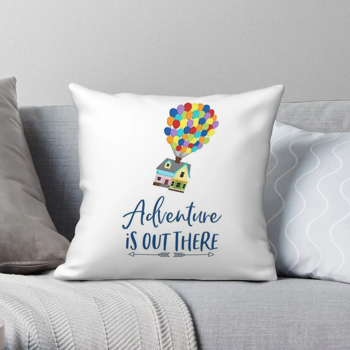 

Adventure Is Out There Square Pillowcase Polyester Linen Velvet Printed Zip Decorative Throw Pillow Case Car Cushion Cover 18"