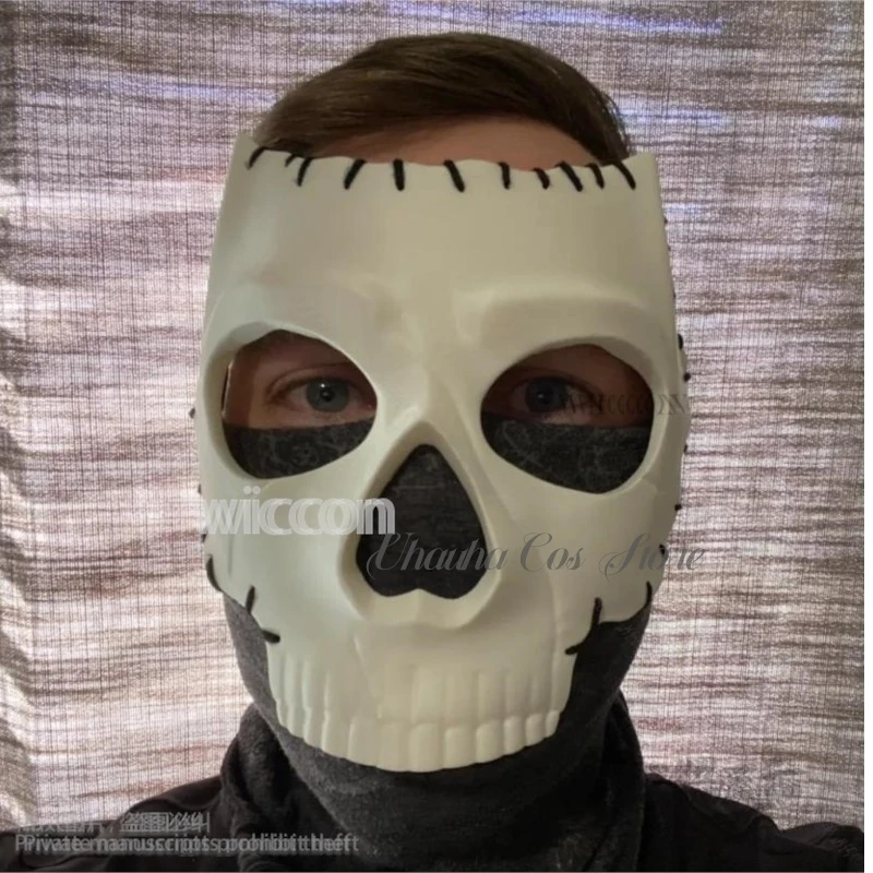 Furry Jirai Kei Cos Call Of Game Dutyy Costume 3D Polylactic Acid Skull Ghost Mask Horror Halloween Christmas Party 코스프레
