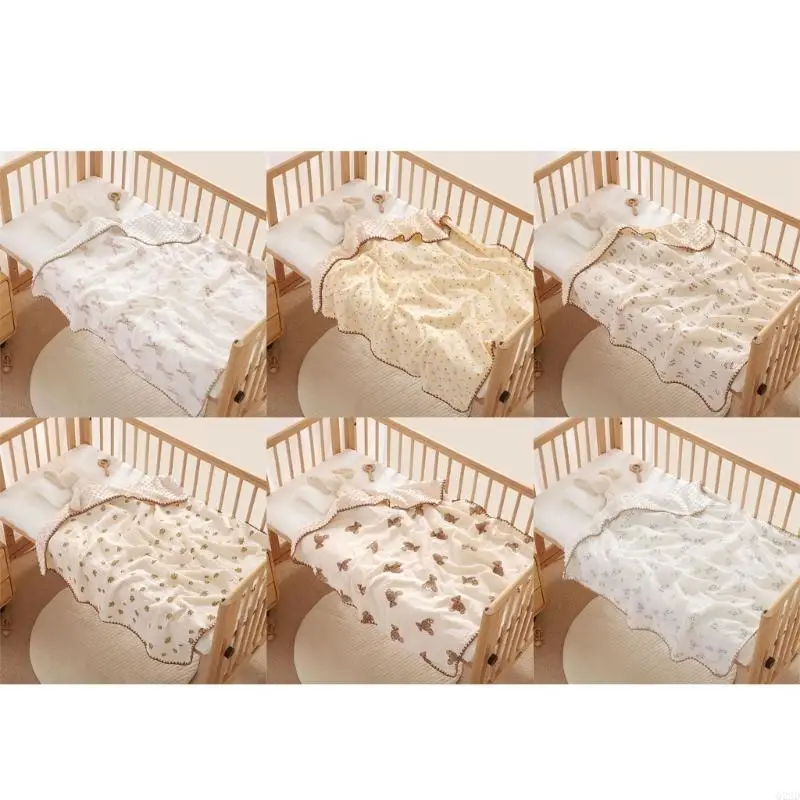 Q22D Baby Blankets Nursery Blankets for Boys Girls Swaddle Blankets Baby Bath Towel Soft Lightweight Toddler & Kid Blanket