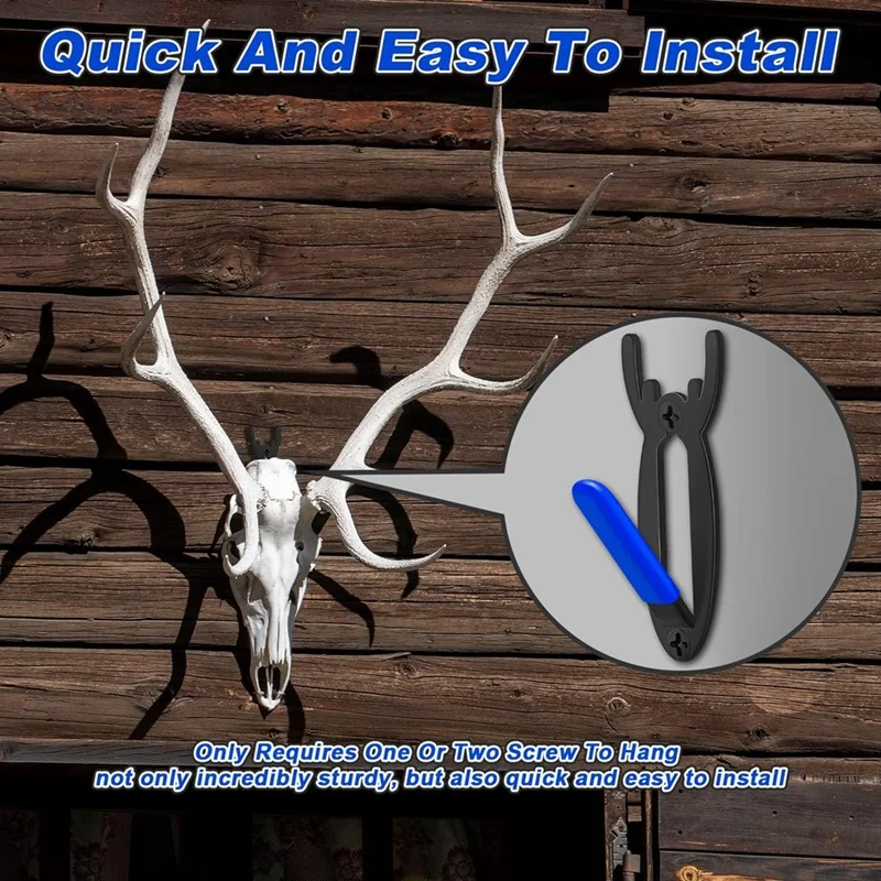 European Deer Skull Wall Mount Hanger, Heavy Duty European Mount Skull Hanger