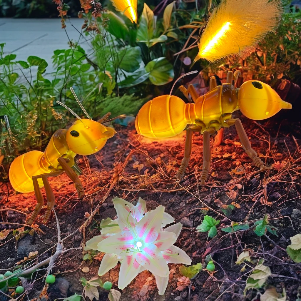 Charming LED Bee & Ant Yard lights decoration for Outdoor IP65 Spaces Landscape  Christmas Halloween Events