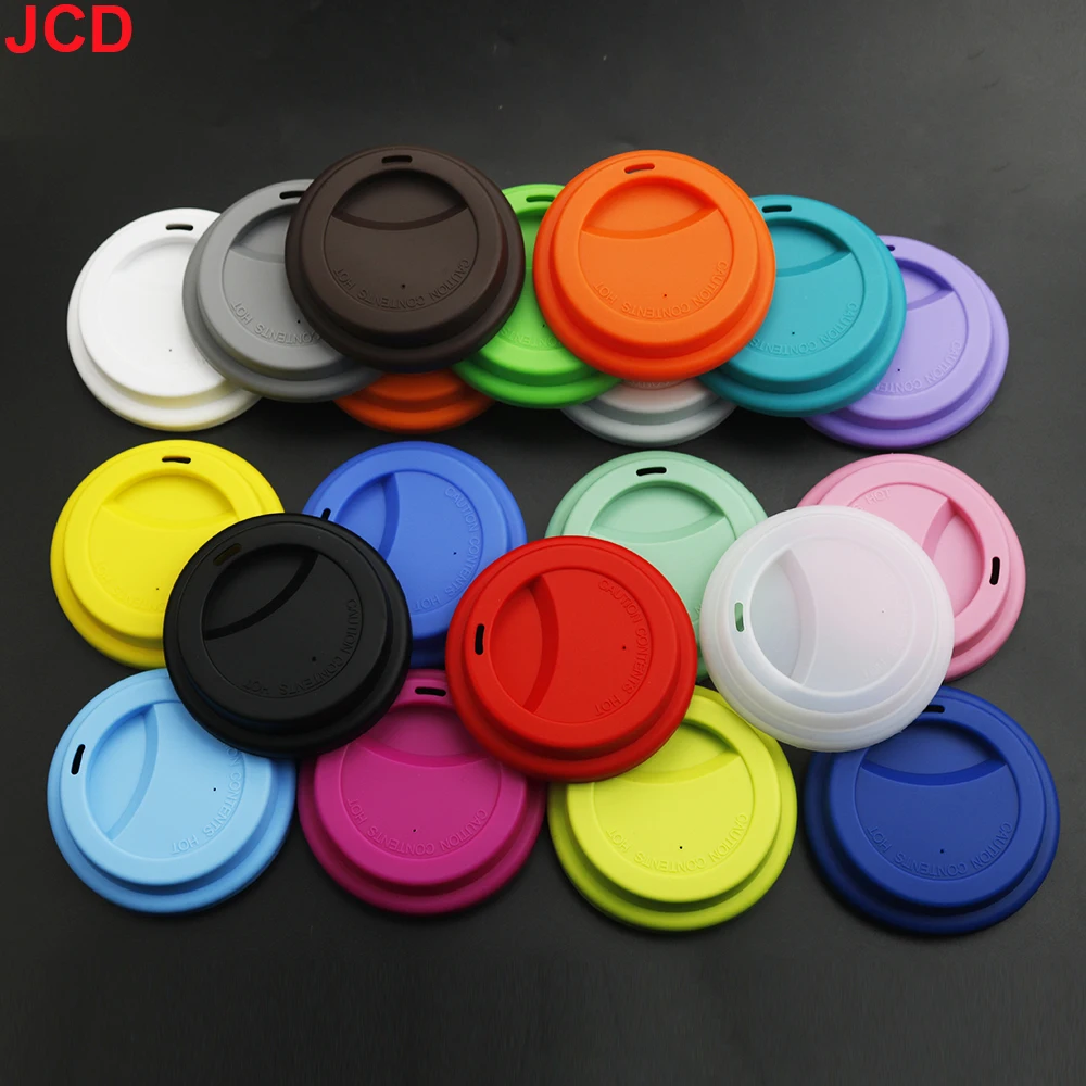 1pcs 9cm Universal Reusable Silicone Cup Lids Fresh Cover Silicone Insulation Anti-Dust Cup Cover Coffee Mug Lids Cup Sleeve