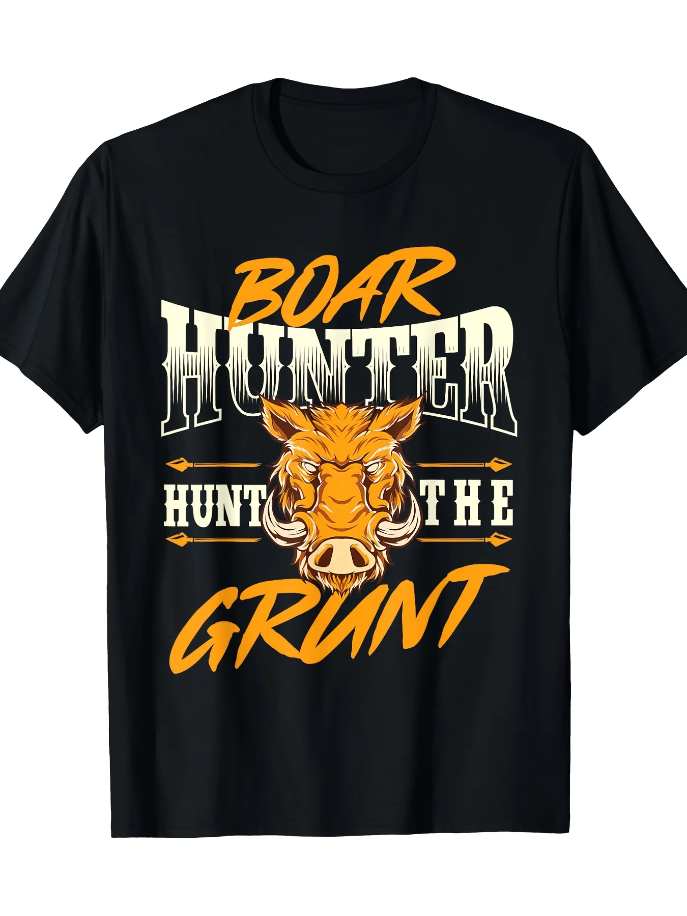 Boar Hunter Slogan: Follow the Low Growls to Track Prey Hunting Enthusiast T-Shirt