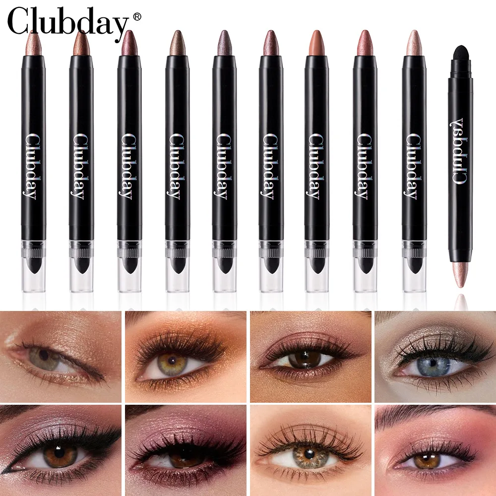 Dual-ended Rotatable Eyeshadow Stick Set Easy Coloring Brightening Highlighter for Under Eyes & Eyelids Smooth Cream Eye Makeup