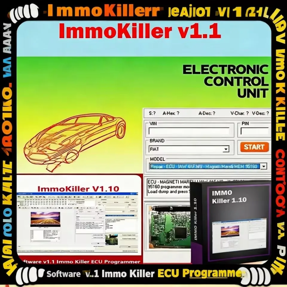 ImmoKiller V1.10 y herramienta de servicio IMMO 1.2 apagado Software ECU Programador Nueva versión para programación de claves d