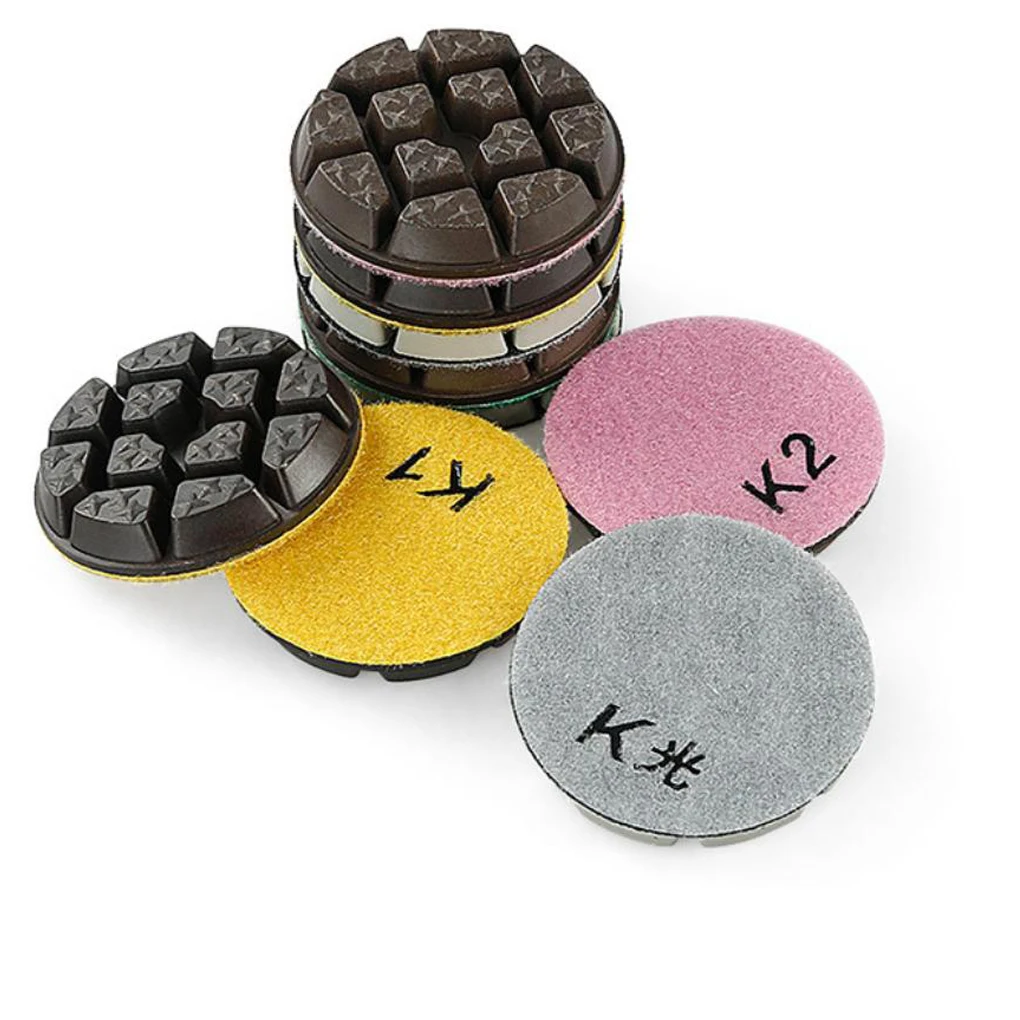

3inch 80mm 4 Step Dry/Wet Polishing Pads For Granite Marble Concrete Grinding Power Tools Accessories