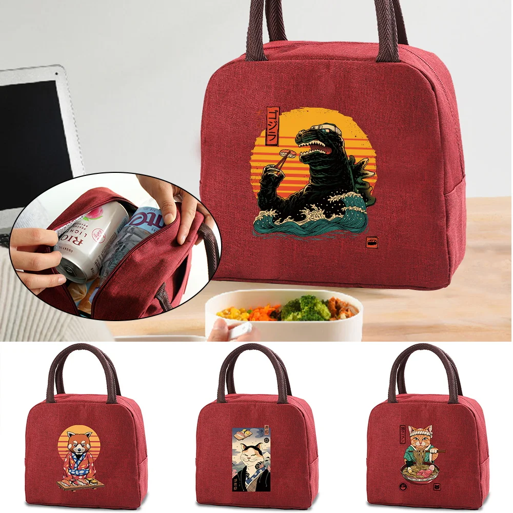 

Thermal Lunch Bag Portable Lunch Box Tote Picnic Barbecue Waterproof Cooler Dinner Bento Bag for Women Insulated Food Pouch