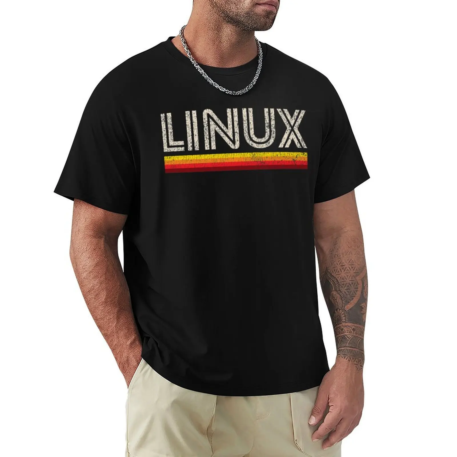 Linux T-Shirt Large Size Casual Short Sleeve Top