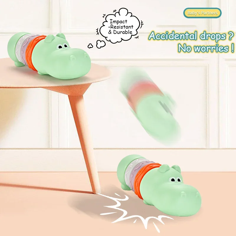 Rubberen dierenspeelgoed voor baby's - DIY-gebouwbare dierenset voor kleurherkenning en vroeg leren (leeftijd 6M+)