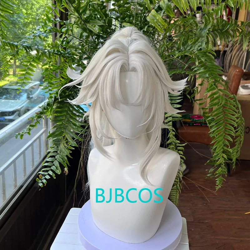 

[Styled] Feixiao Cosplay Wig 90cm Long Silver White Blue Gradient Wig Cosplay Anime Cosplay Wigs Heat Resistant Synthetic Wigs