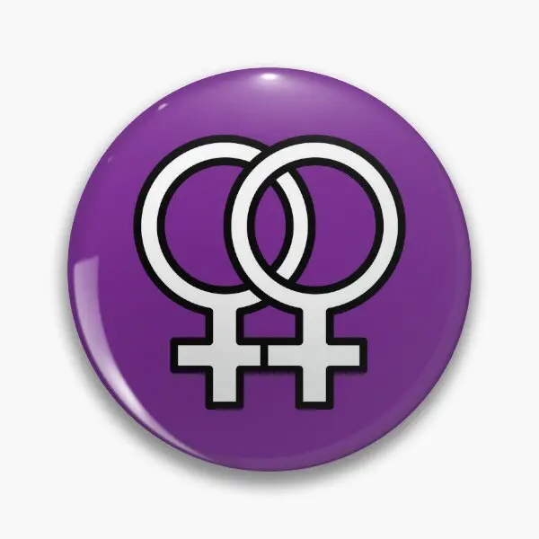 Double Venus Purple Retro Style Lesbian  Soft Button Pin Metal Clothes Cute Fashion Creative Jewelry Women Brooch Decor Funny