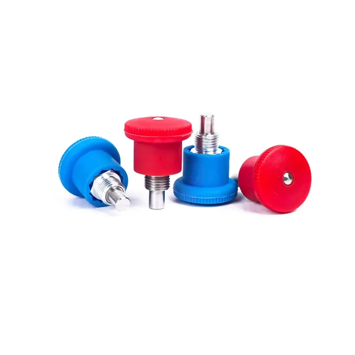 

Red Stainless Steel Self-Locking Mini Knob, Plunger Indexing Pin, Spring Positioning Pin (Threaded Fine Teeth)