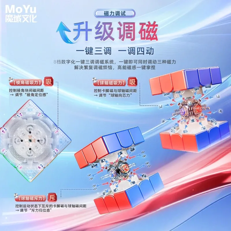 Moyu Super AoLong 3x3 Ai Cube 20 núcleo de bola magnética Maglve UV AoLong 3x3x3 AI Maglev Cubo mágico rompecabezas juguetes para niños