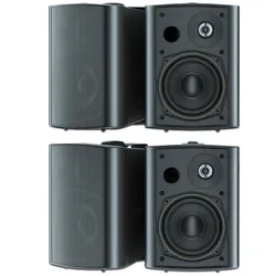 Herdio 5.25 Inch Outdoor Bluetooth Speakers 600W Indoor  All Weather Wired Wall Mount System For Patio Deck 4PCS