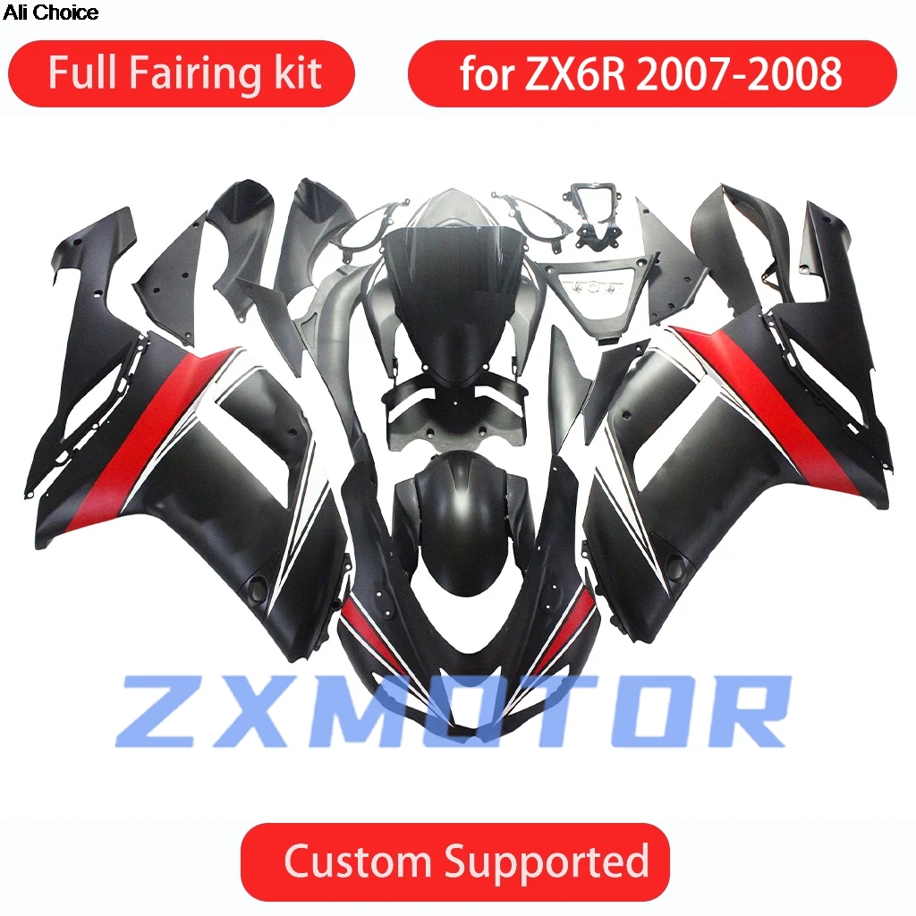 OEM Fairings ZX6R 2007 2008 Aftermarket Motorcycle Dirt Motor Trail Bike Fairing Kit for KAWASAKI 636 ZX 6R 07 08