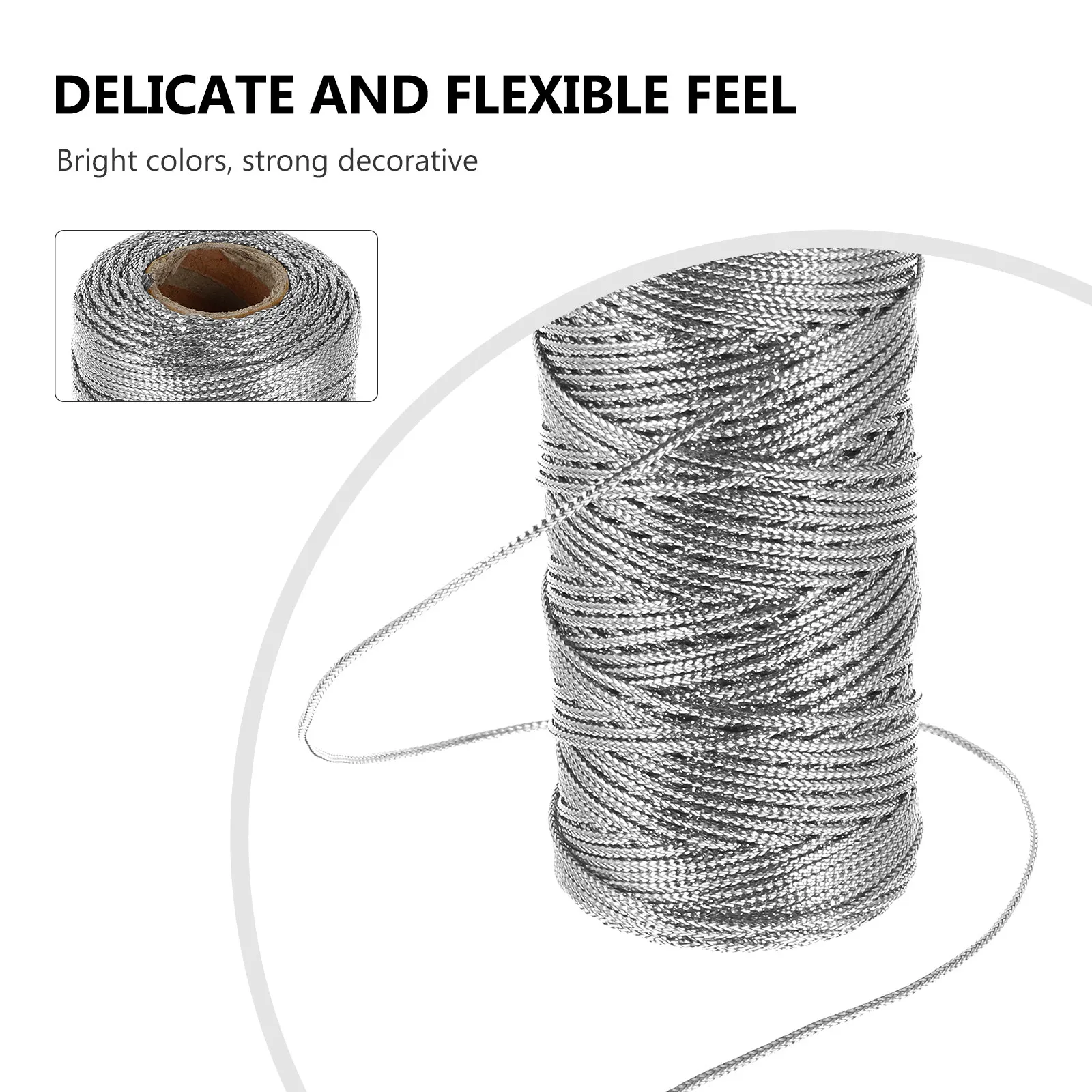 1 Roll Gift Wrapping Rope DIY Multipurpose Flexible Packaging String for Gift Bags Candy Bread Food Bag Tie