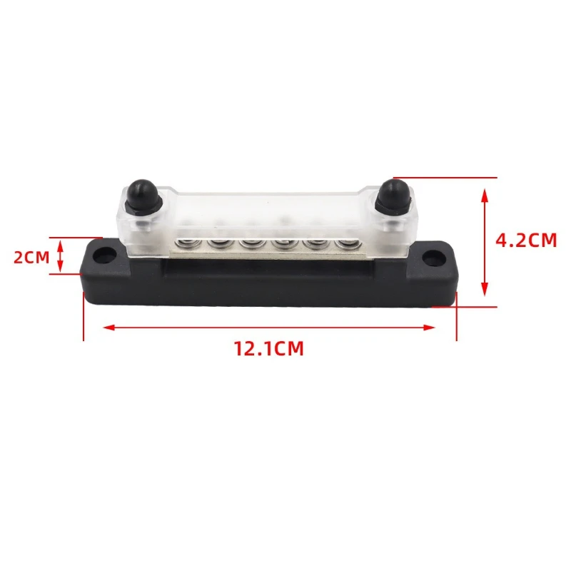 M6 12V Bus Bar 1/4 inch Power Distribution Block 150A Electrical Terminal Block Buss Bar for Truck Boat Car Camper RV