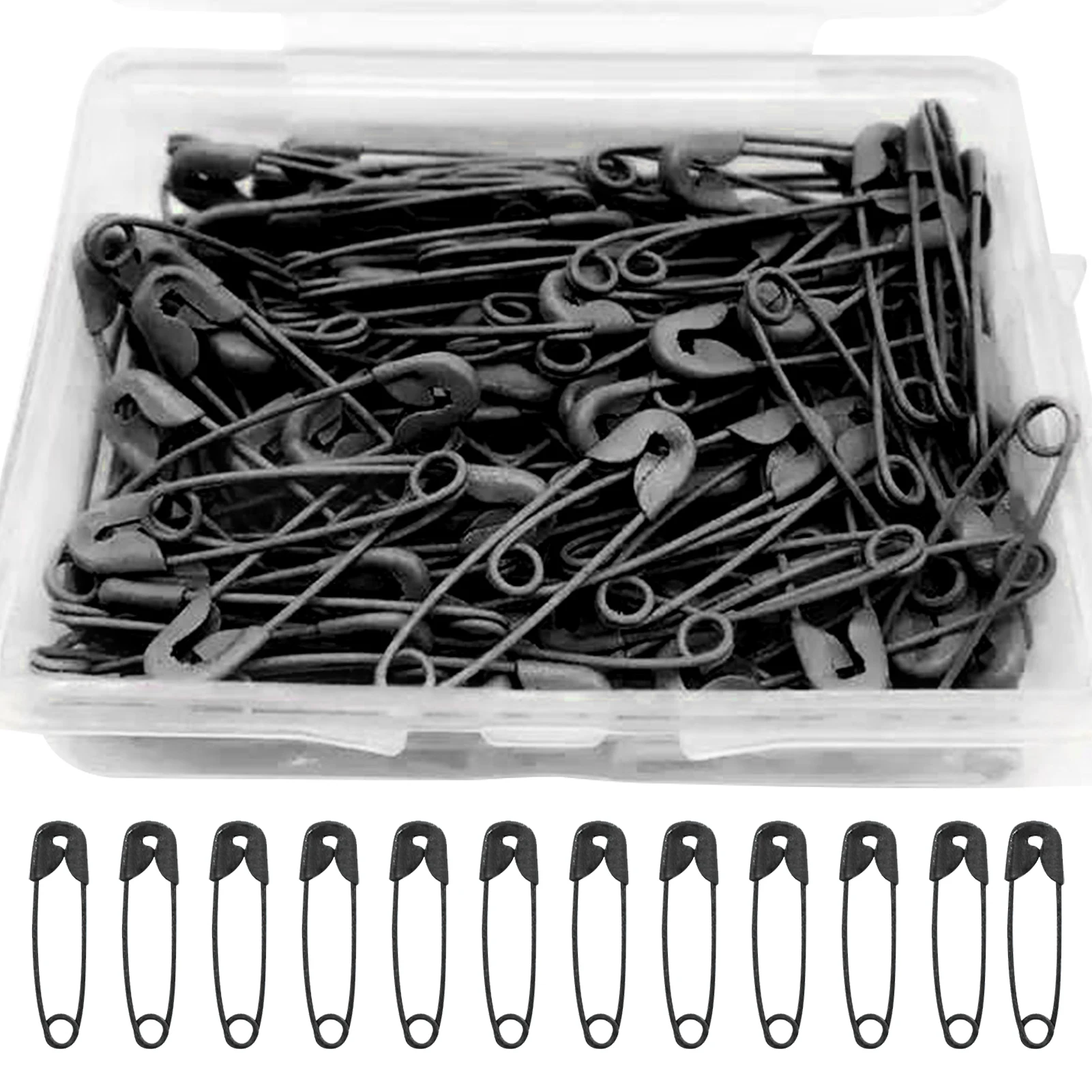 150pcs 19mm For Clothes Assorted Jewelry Making Portable Safety Pin Mini Multifunctional Practical Rustproof With Storage Box