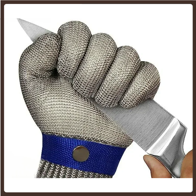 Cut Resistant Glove Stainless Steel Mesh Metal Gloves Working Safety Anti-cut Slaughter Butcher Cutting Fish-killing Iron Glove