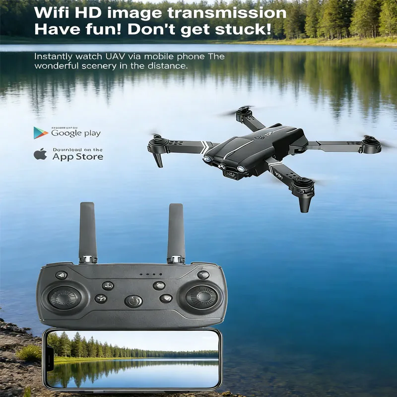 

2026 New YP1 Camera Drone with Mobile App Control HD Aerial Photography 360° Adjustable Camera Stable Optical Flow