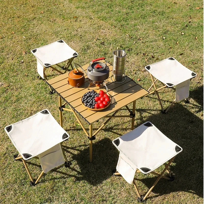 Outdoor Foldable Chair Camping Chair with Organizer Bag Picnic Oxford Cloth Chairs Portable Beach Fishing Chairs Outdoor Chair