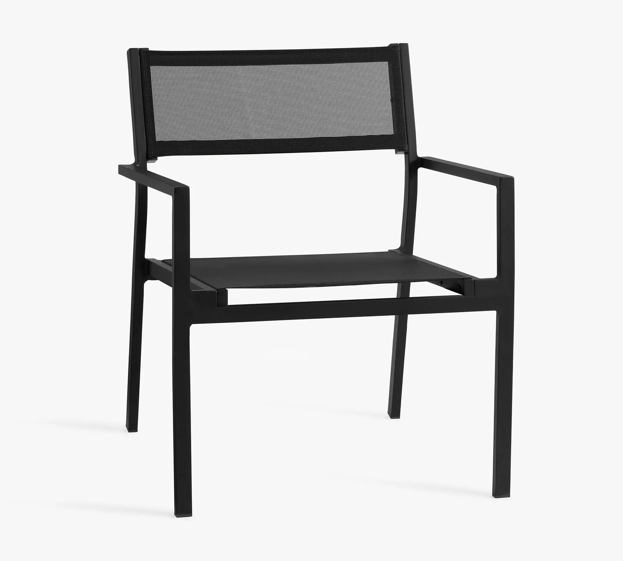 Mesh stackable outdoor lounge chairs Hotel all-weather terrace Classic garden furniture