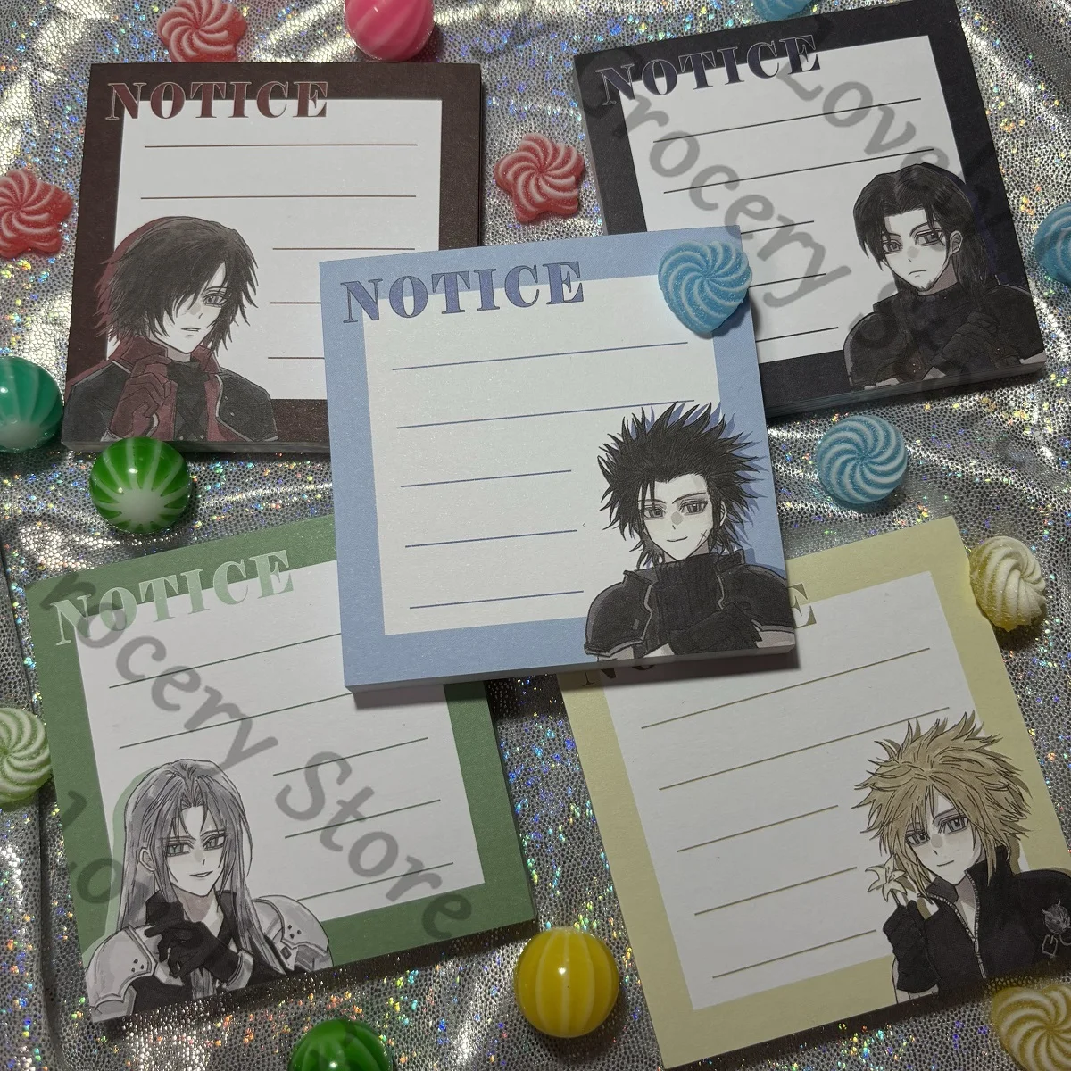 أنيمي Sephiroth سحابة الفتنة زاك · الجنية تيفا لوكهارت نشأة · Rodos الملائكة هيولي تأثيري الكرتون مذكرة الوسادة لزجة ملاحظة هدية #3