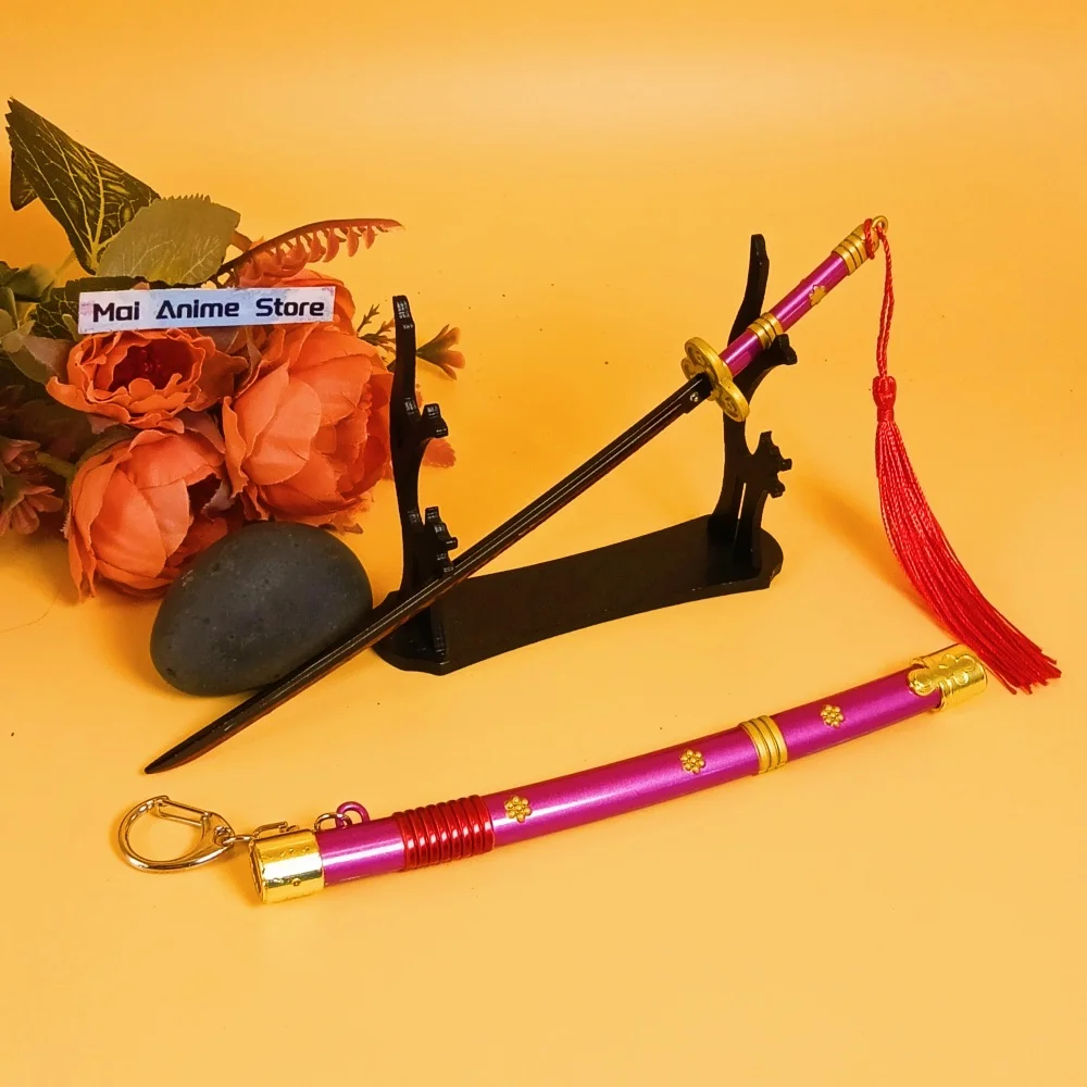 8.6 pollici Acciaio Roronoa Zoro Katana Coltello di Ferro Originale Samurai Metallo Anime Zoro Spada Dimensioni Reali Katana Giapponese Unsharp Giocattolo Regalo