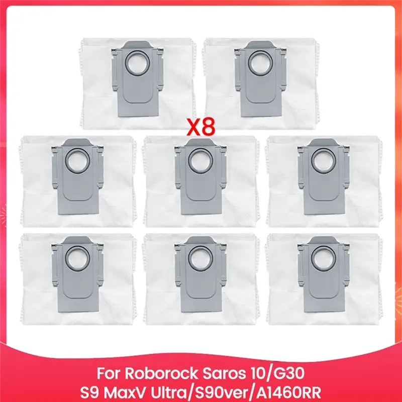

B66C 8 шт. мешков для пылесоса, совместимых с Roborock Saros 10/G30/S9 MaxV Ultra/S90ver/A1460RR, запасные части для пылесосов