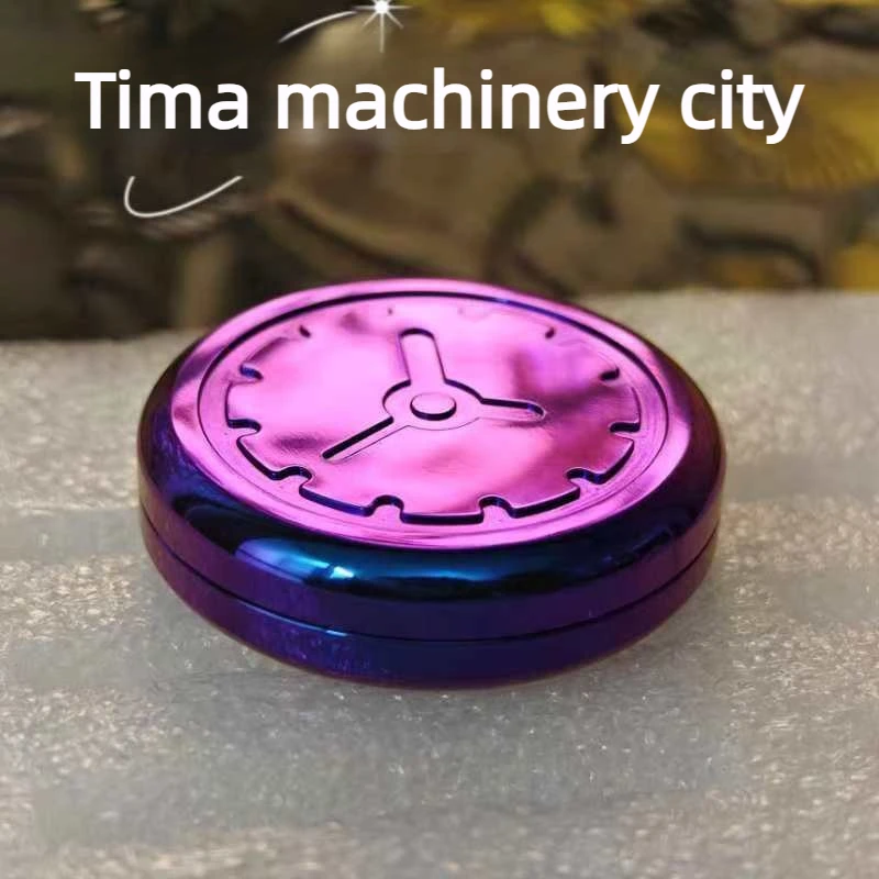 

JXEDC Time Coin Zirconium Alloy Clicking Mechanical Coin Rotating Push Fidget Toy for Stress Relief