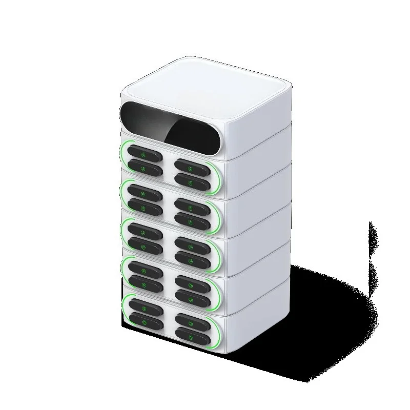 محطة شحن للهاتف المحمول قابلة للتكديس بـ 20 فتحة مع نظام مشاركة بنك الطاقة لإيجار الخدمة الذاتية بزر #2