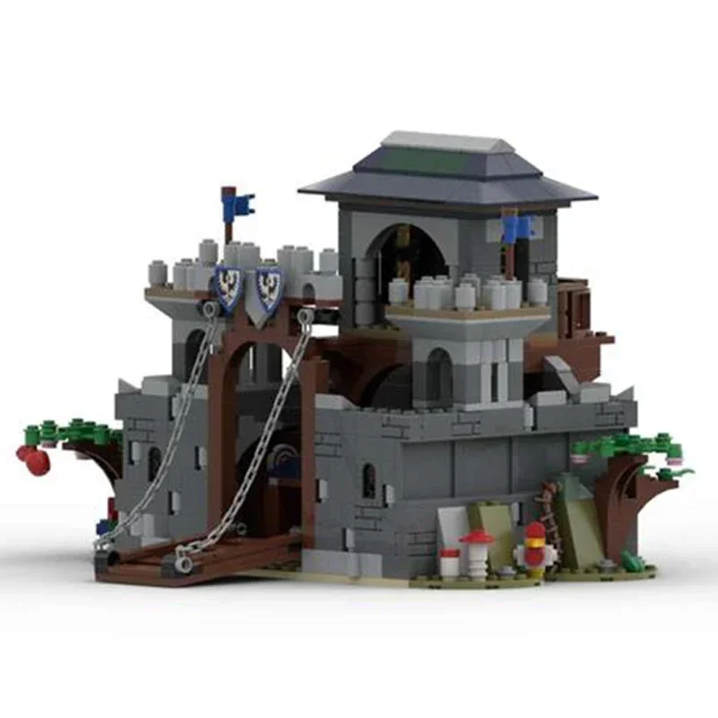 MOC اللبنات قلعة نموذج ثعبان صغير القلعة وحدات عرض الشارع نموذج لتقوم بها بنفسك تجميع الطوب ألعاب أطفال هدايا عيد الميلاد