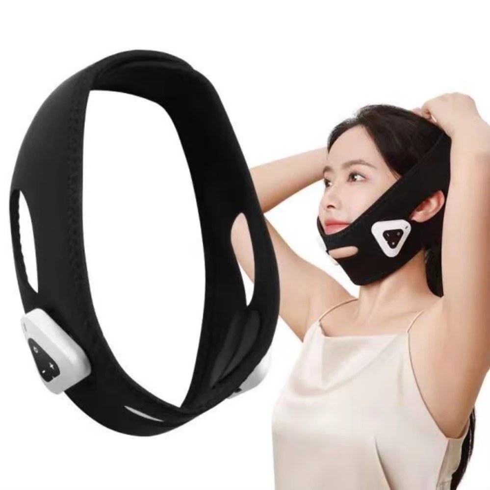 Women Face Slimming Bandage Vibration  V Line Shaper Chin Cheek Lift Up Belt Anti Wrinkle Band Massager Beauty Skin Care Tools
