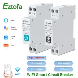 Zetofa-インテリジェントサーキットブレーカ,63a 1p,wifi,メータリングスマートホーム,ワイヤレス,リモコン,スマートライフ,Alexa,Google Home