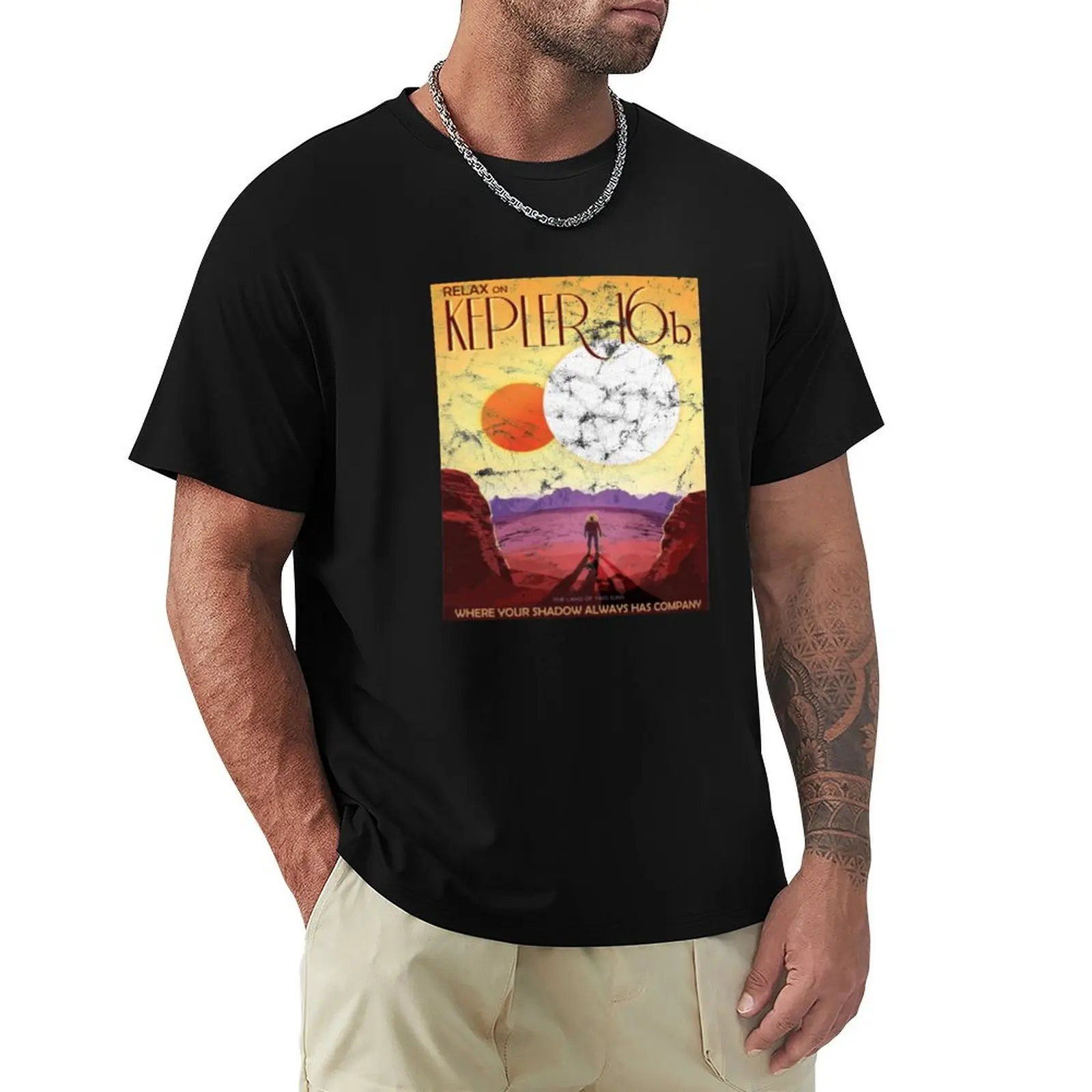 

Kepler 16b T-Shirt funny gifts funny meme t-shirts cute tops Short sleeve tee men