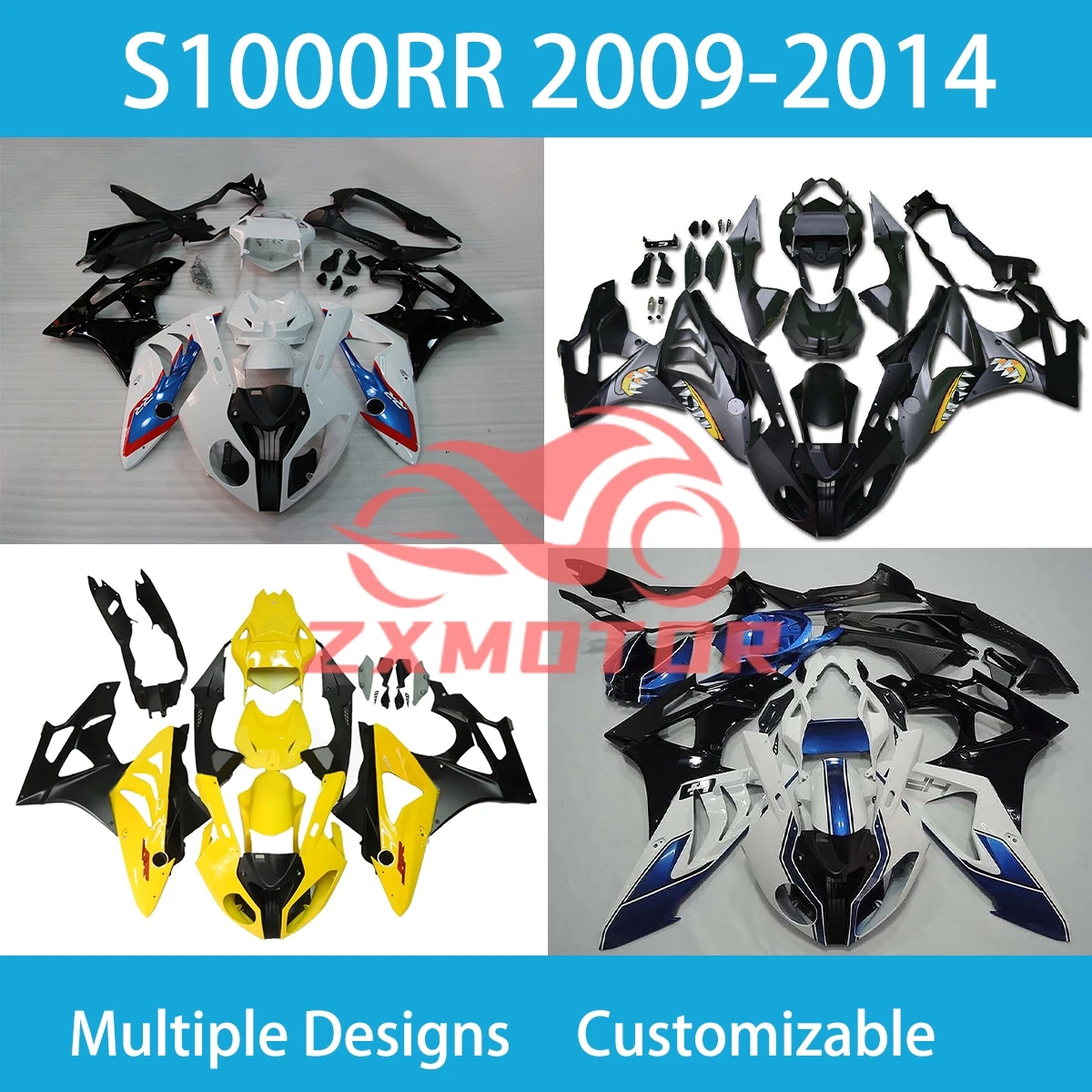 

New Style Fairings S1000RR 2009 2010 2011 2012 2013 2014 Motorcycle Bodywork Fairing Kit Injection Molding for BMW S 1000RR ZXMT