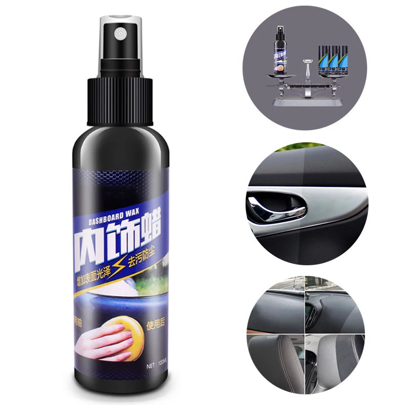 New 120ML Auto Care Car Interior Wax Seat Polish Dashboard Cleaner Leather Surface