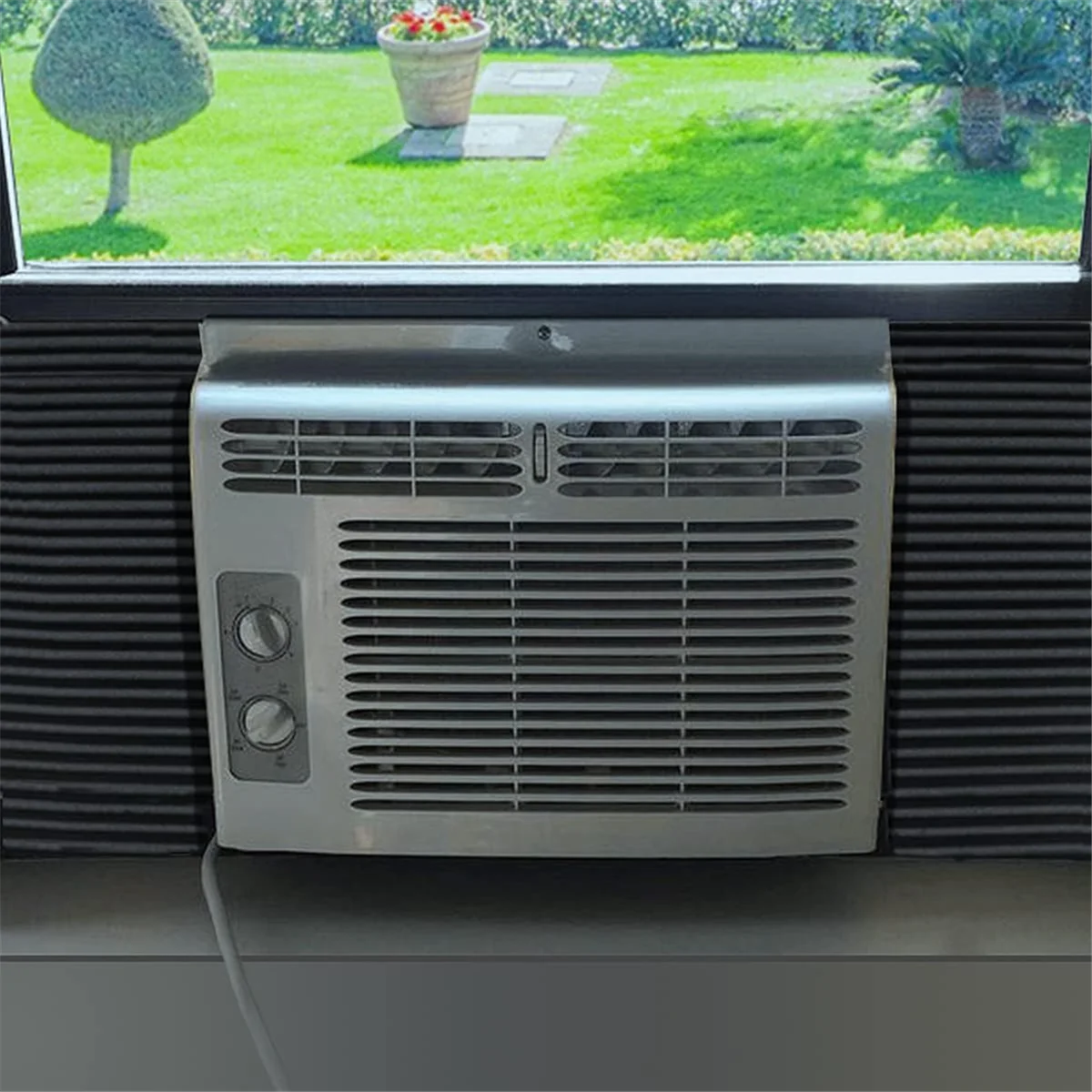 Ar condicionado de janela A86I, painel de espuma isolado lateral, isolamento térmico e de rascunho, vedação de janela de painéis de duas peças