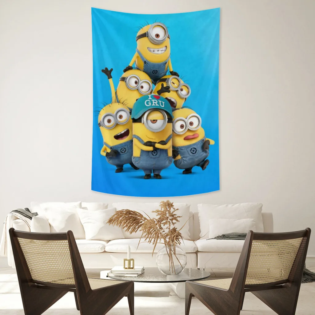 Minion Minions Tapestry ตกแต่งห้องความงามตกแต่งบ้านห้องนอน Wall Art