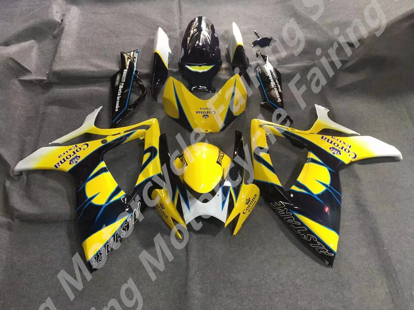 Nn-ABS Fit for G S XR 600 750 fairing kit K6 K7 2006 2007 parts G S XR600 G S XR750 06 07 yellow white black fairing