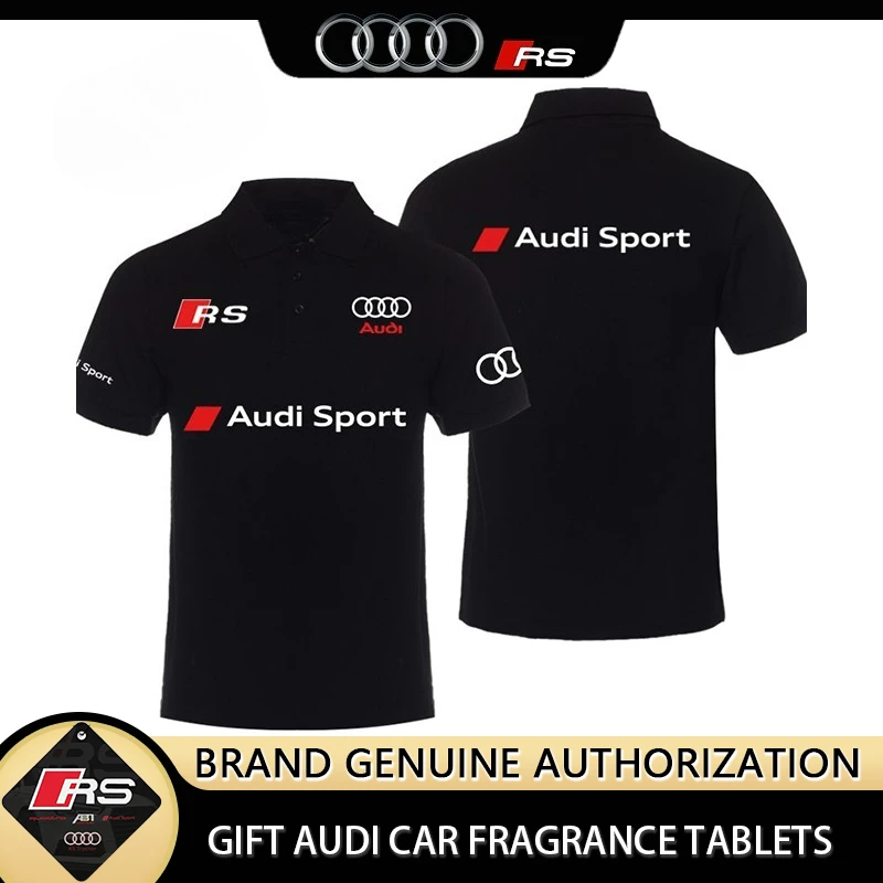 

Audi Racing Men's and Women's POLO Shirts Audi RS Car Modified Off-road Short-sleeved Summer Lapel Motorcycle Casual T-shirt