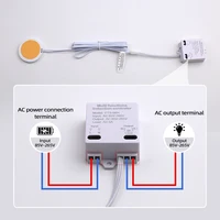 Interruptor táctil LED de 85V-265V CA, adecuado para instalación de gabinetes ocultos, puede penetrar el sensor táctil de madera de 40MM de espesor