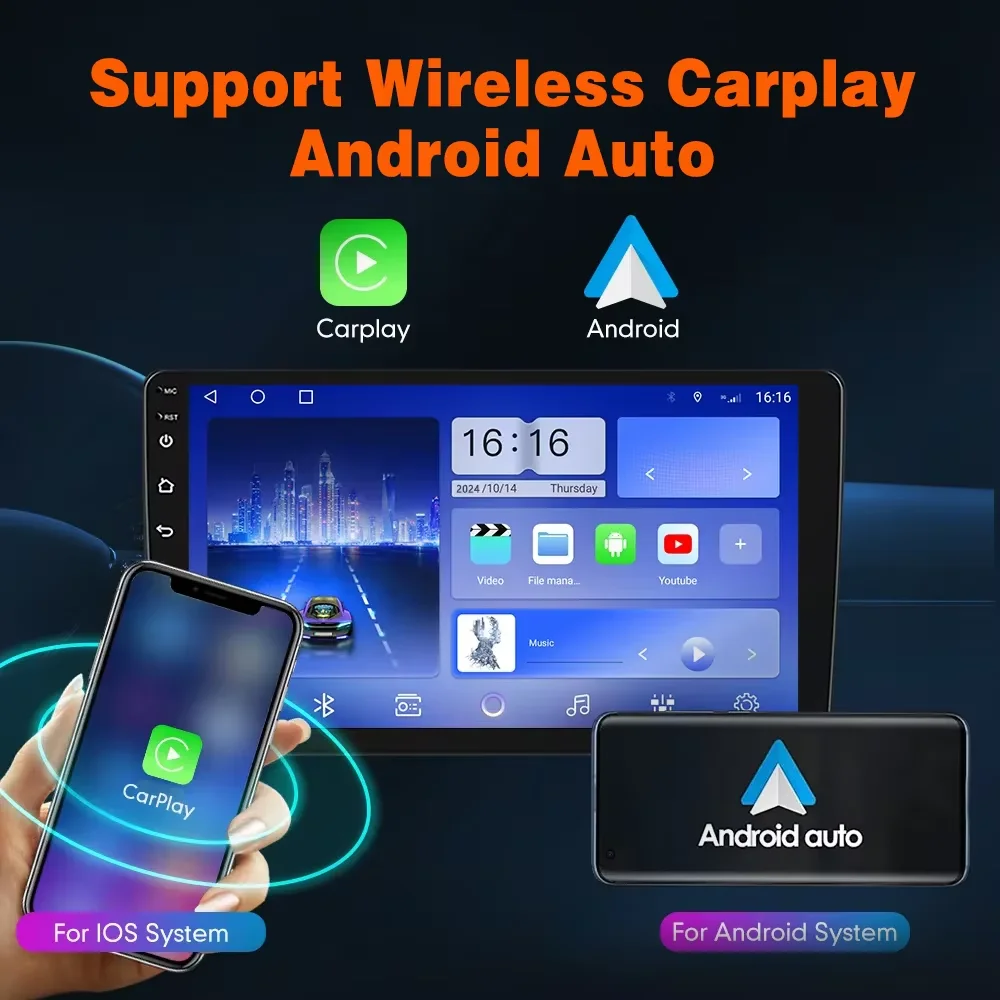 لنيسان مارس ميكرا K12 2002 - 2010 راديو السيارة أندرويد 15 الوسائط المتعددة Carplay ستيريو الملاحة اللاسلكية لتحديد المواقع 5G واي فاي 2din