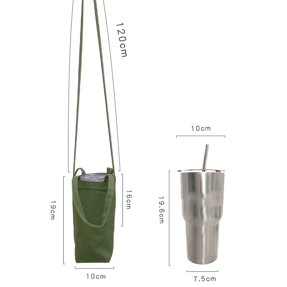 Tumbler Bag Cup Holder Bag Mug Holder Drink Carrier Bag Beverage Bag Water Bottle Bag Sport Water Bottle Cover Canvas Cup Pouch