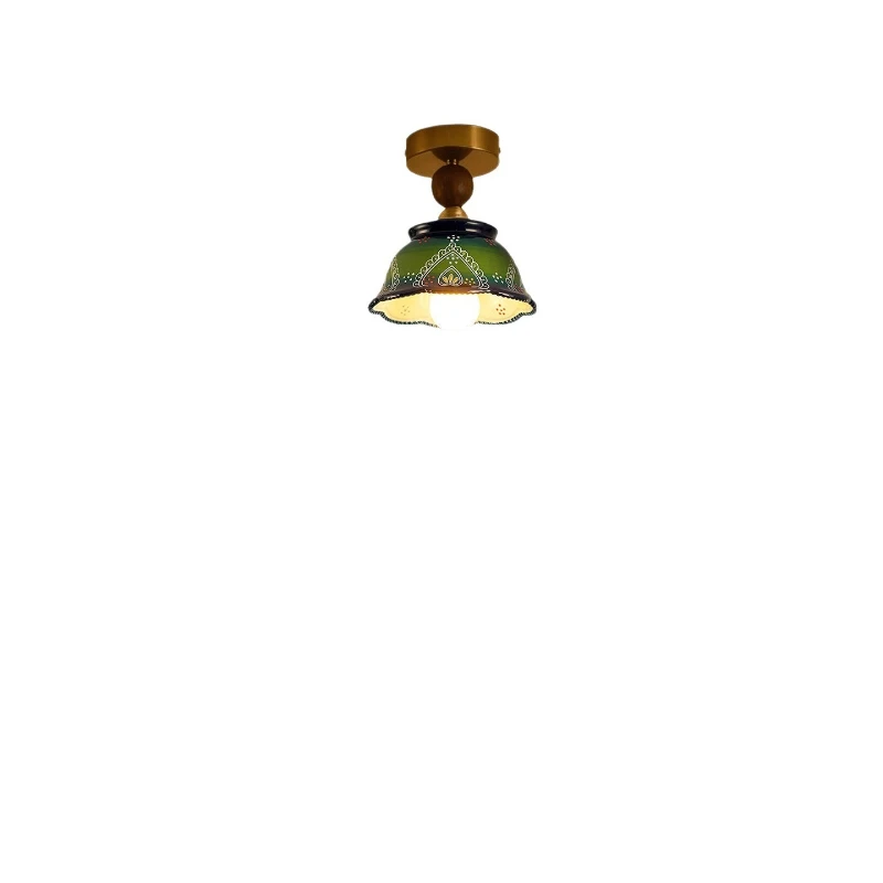 

Medieval aisle light ceramic ceiling light retro entrance entrance light