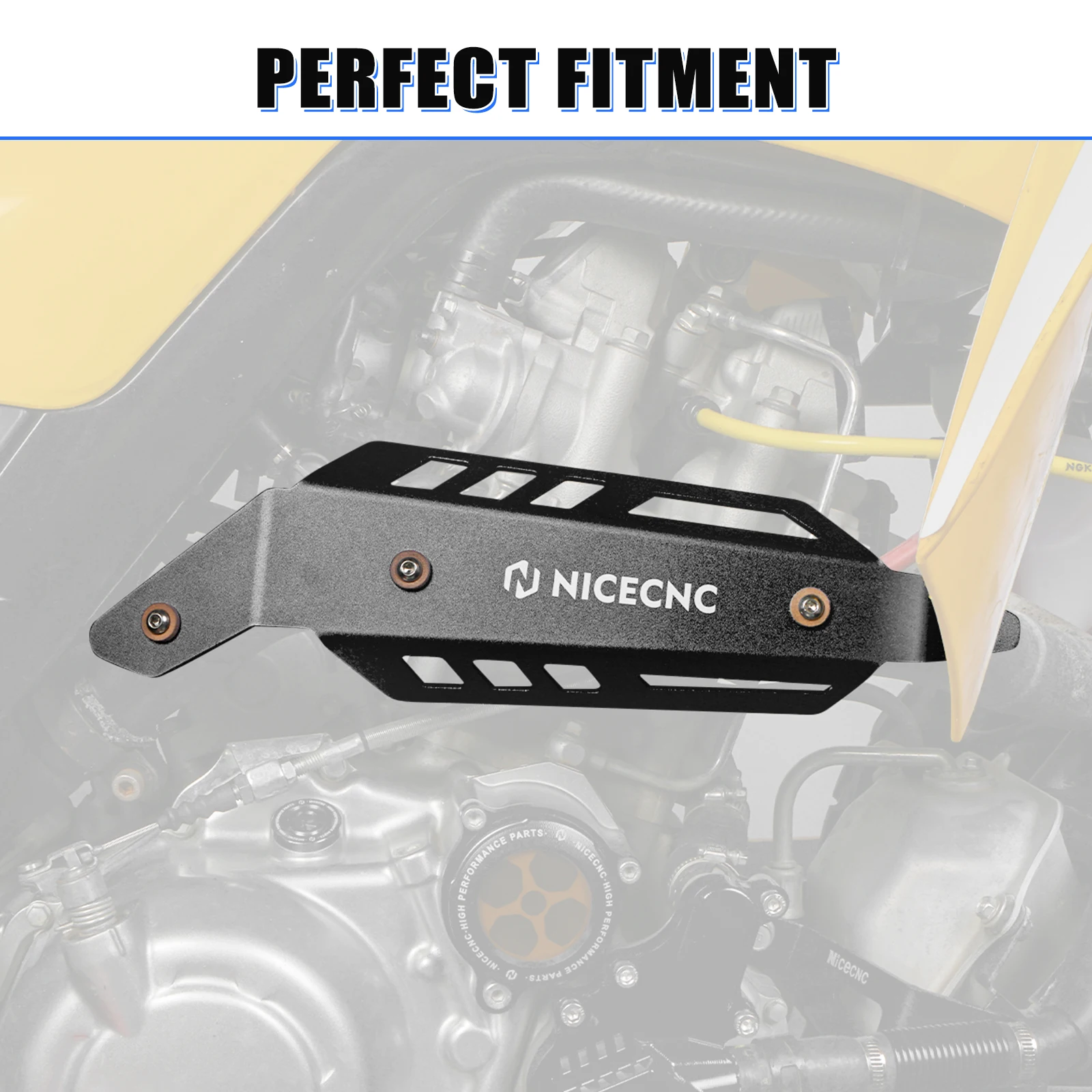 NICECNC Mid Pipe Heat Shield For Yamaha RAPTOR 700 700R RSE SPECIAL 2015-2024 Cover Guard Protector Aluminum ATV Accessories