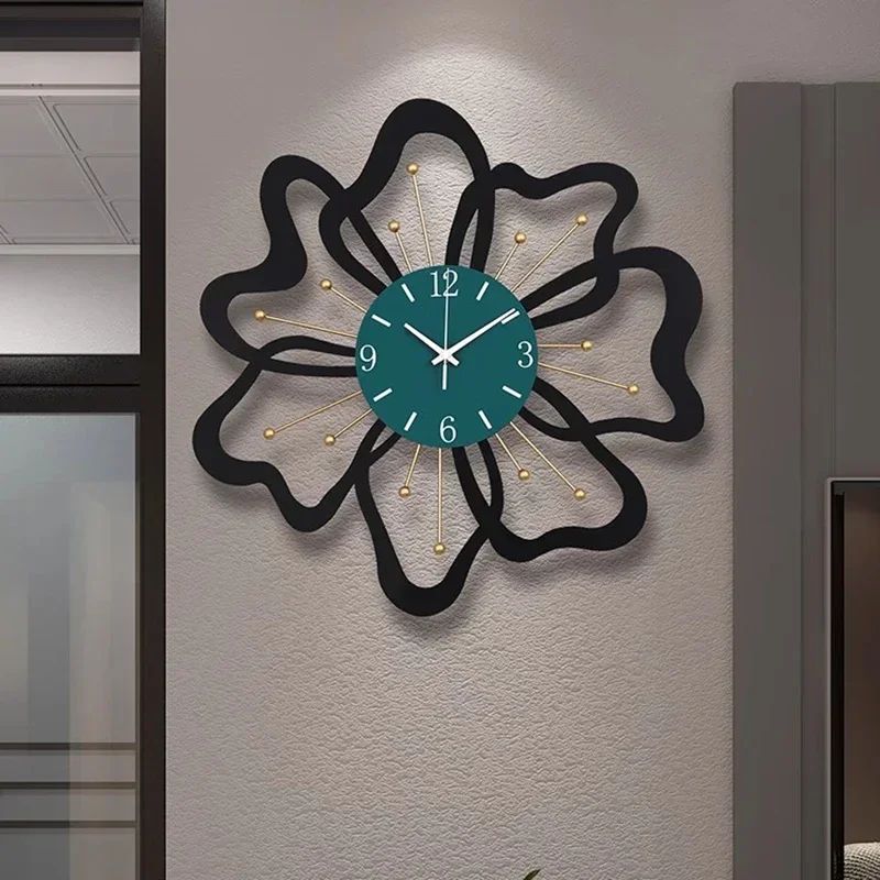 

Nordic Decoration Wall Clocks Living Room Electronic Metal Silent Wall Clocks Art Mural Italian Design Home Decor Horloge LLWC