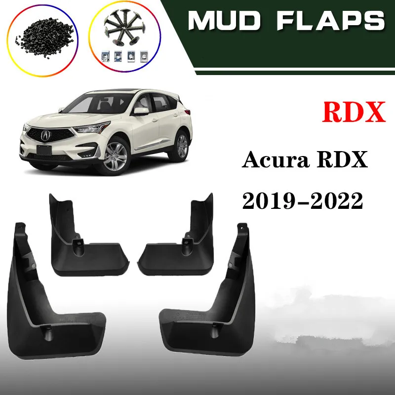 4pcs/set Mudflaps Mudguards For Acura RDX 2019 2020 2021 2022 2023 Mud Flaps Splash Guards Mudguards Fender Guards Accessories