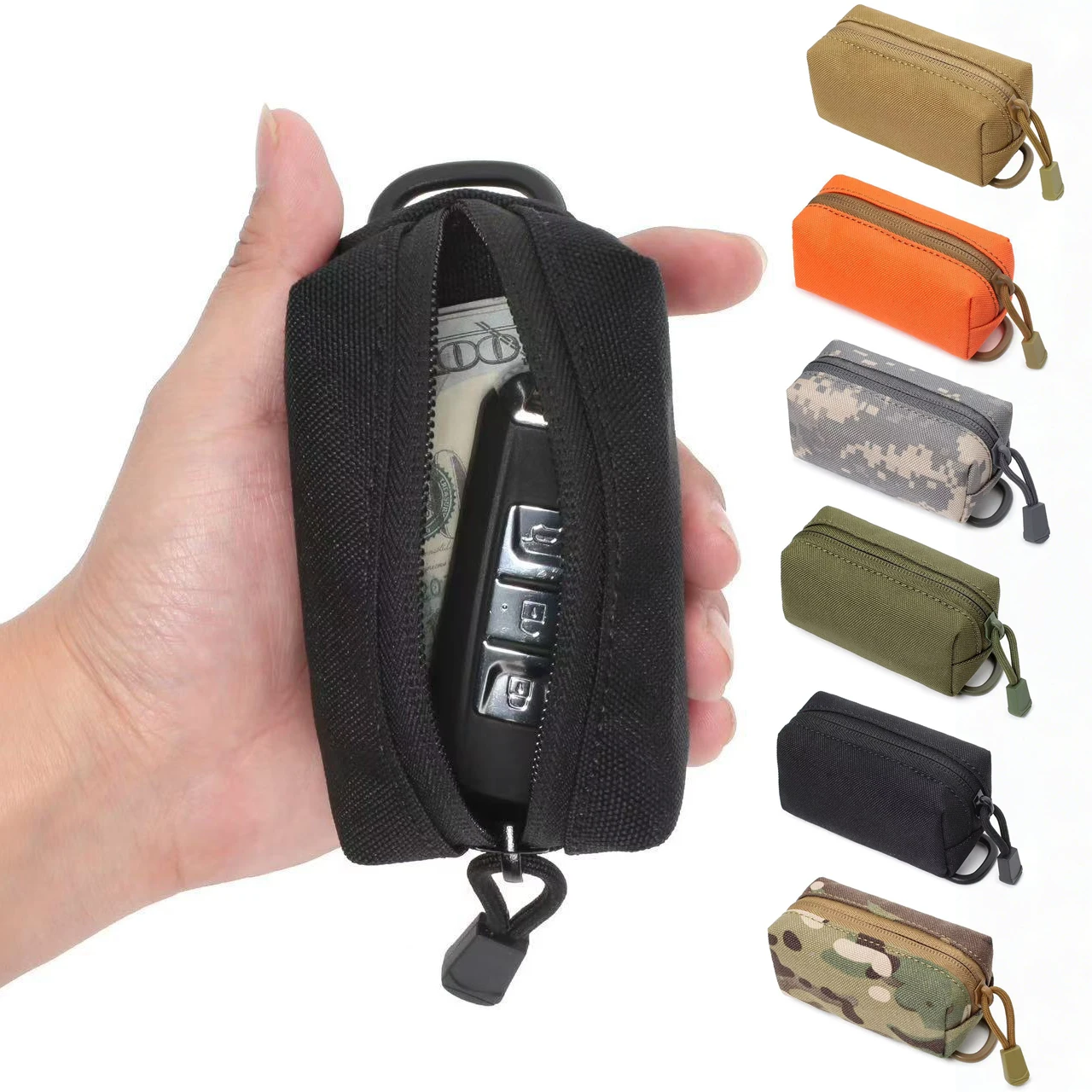 Outdoor Camping EDC Molle Geldbörse Wasserdichte Tragbare Reise-Reißverschlusstasche für Camping Wandern Jagd EDC-Tasche
